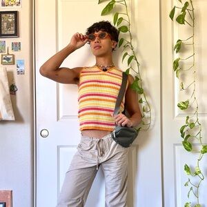 Vintage Y2K Striped Top